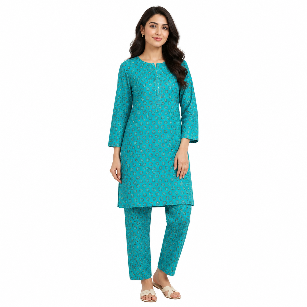 Premium Printed Pure AirJet Lawn 2 Piece Suit | Shirt & Trouser - TC-1697