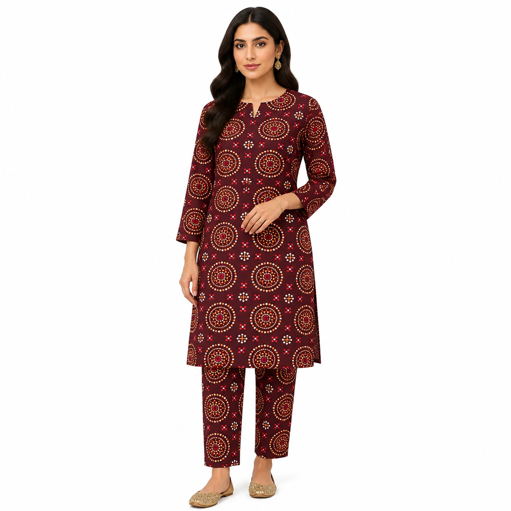 Premium Printed Pure AirJet Lawn 2 Piece Suit | Shirt & Trouser - TC-1698