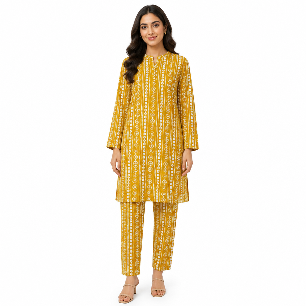 Premium Printed Pure AirJet Lawn 2 Piece Suit | Shirt & Trouser - TC-1702