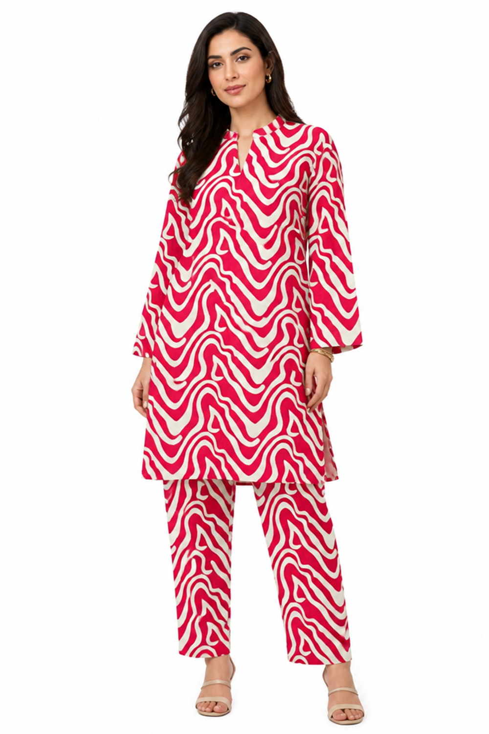 Premium Printed Pure AirJet Lawn 2 Piece Suit | Shirt & Trouser - TC-1704