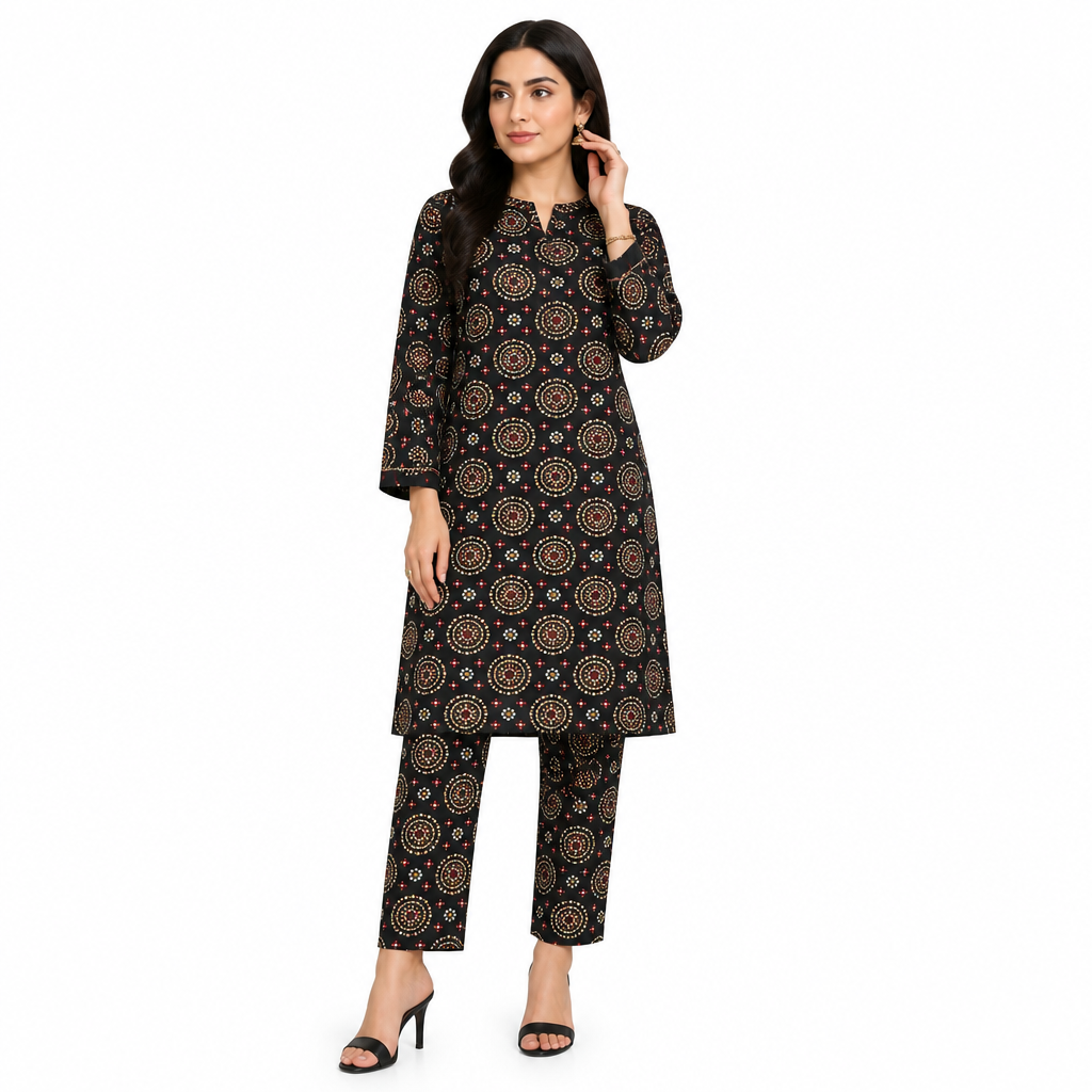 Premium Printed Pure AirJet Lawn 2 Piece Suit | Shirt & Trouser - TC-1705