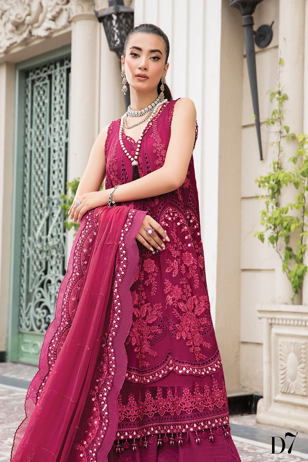 Maria B. Embroidered Lawn Collection - Magenta Pink - TC-747