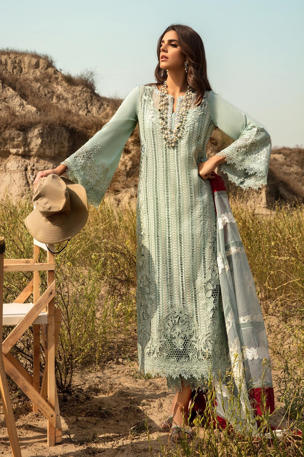 Saira Shakira Summer Luxury Pret' 23 Opel - Chikankari Lawn - TC-459