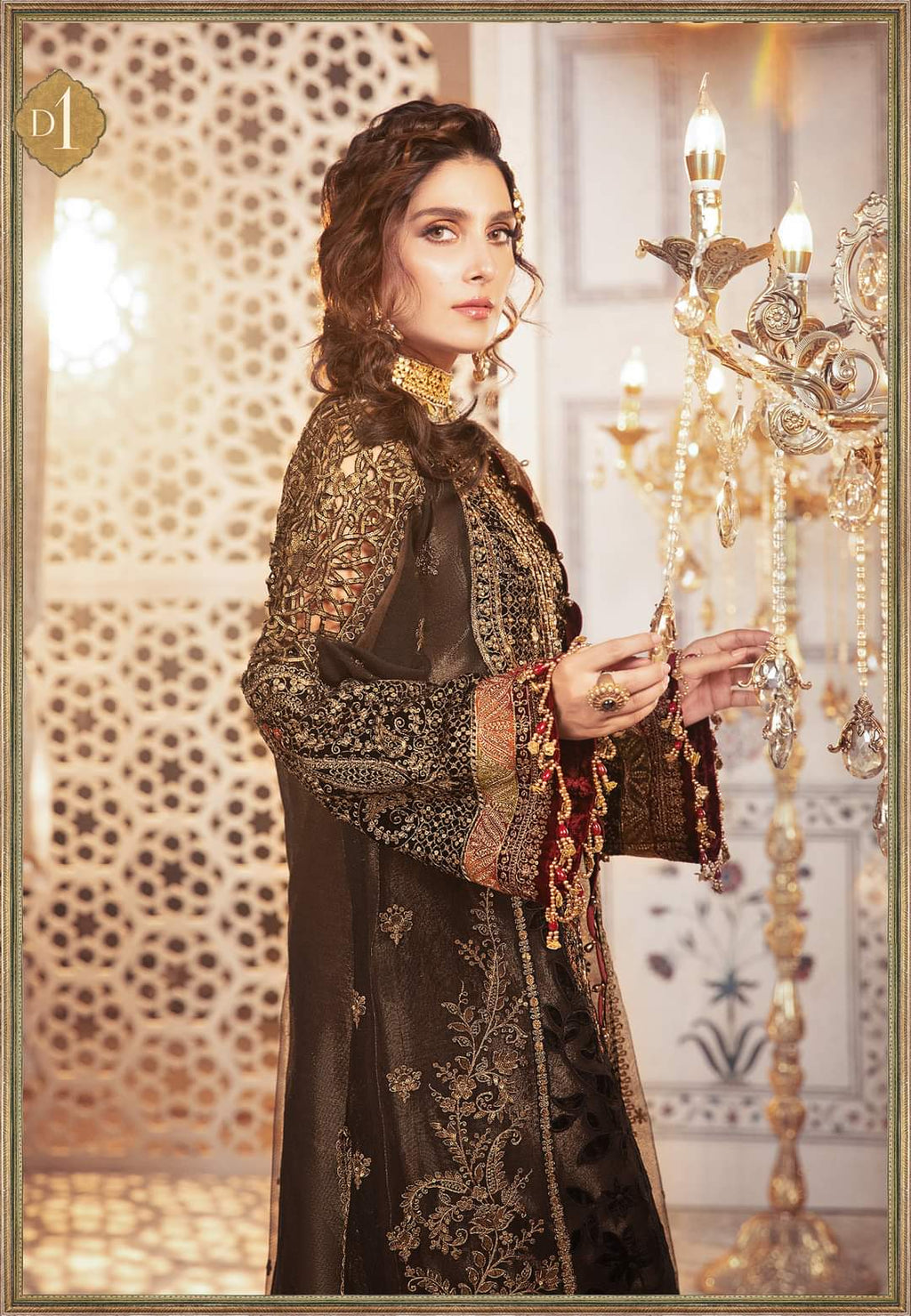 Maria B Embroidered Chiffon Collection Design 1 Black - TC-937