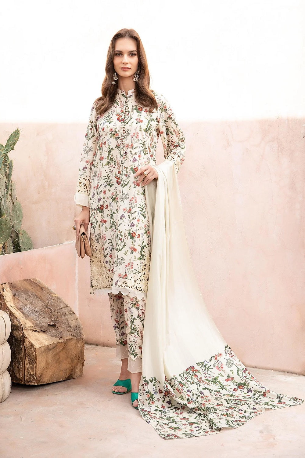 M.Prints by Maria B. - Eid Edition ’23 - Suit Beige DW-EF23-71 - TC-508