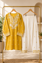 Premium Embroidered 2-Piece Cotton Suit with Farshi Shalwar - TC-1768