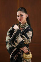 ETHNC Luxury Floral Embroidered Kaftan – Pure Viscose Raw Silk | Ready to Wear - TC-1803