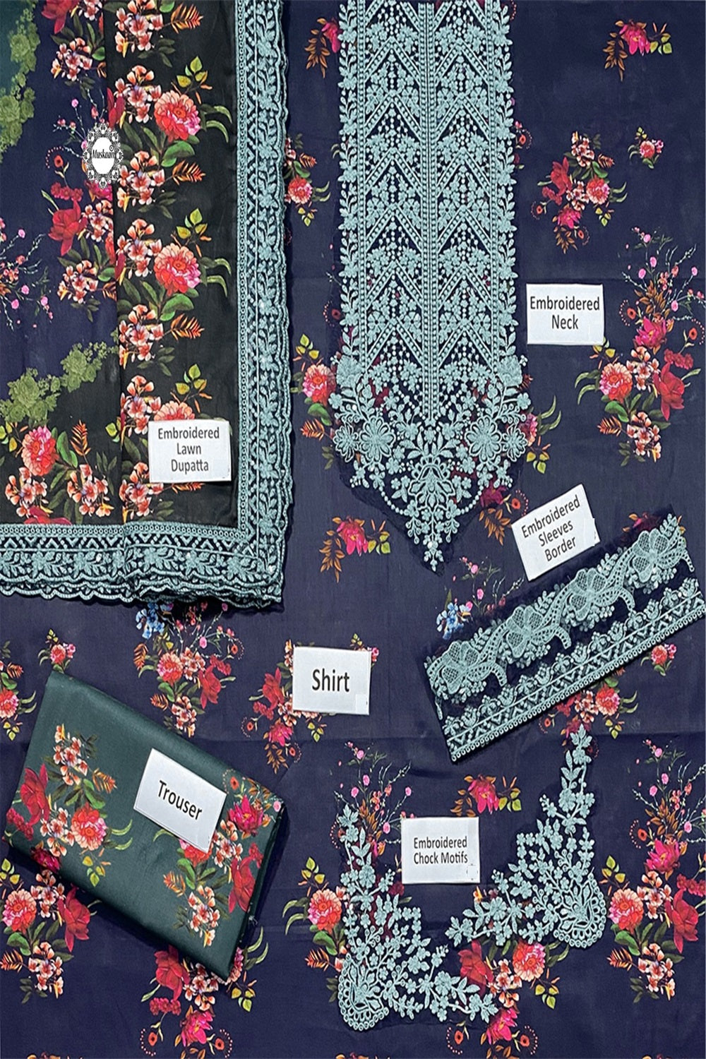 Baroque Printer & Embroidered Summer Lawn Edition UF-4337 - TC-1484