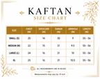 Luxury Floral Embroidered Kaftan – Pure Viscose Raw Silk | Ready to Wear - TC-1762