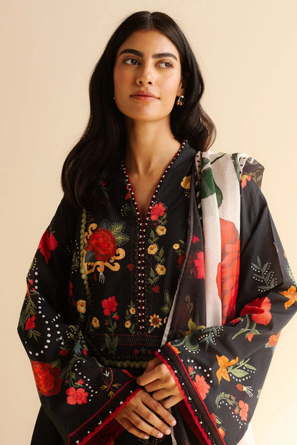 Original Factory Leftover Coco by Zara Shahjahan Digital Print Lawn - Nyra-5A - TC-1306