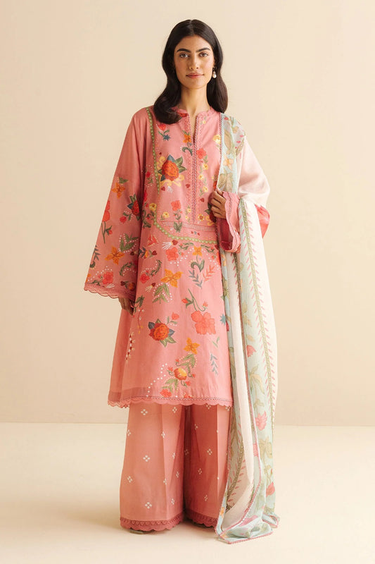 Original Factory Leftover Coco by Zara Shahjahan Digital Print Lawn - Nyra-5B - TC-1307