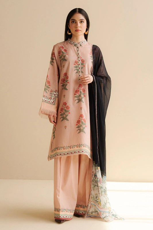 Original Factory Leftover Coco by Zara Shahjahan Digital Print Lawn - Raya-2A - TC-1312