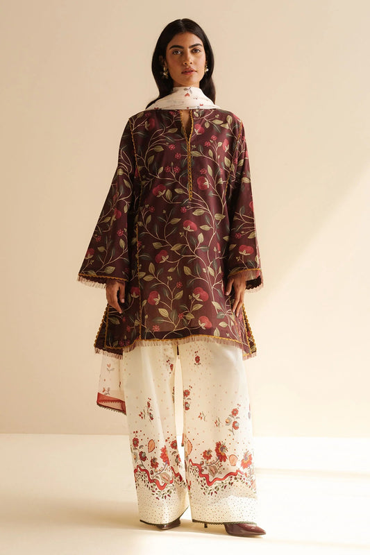 Original Factory Leftover Coco by Zara Shahjahan Digital Print Lawn - Rey-7A - TC-1302