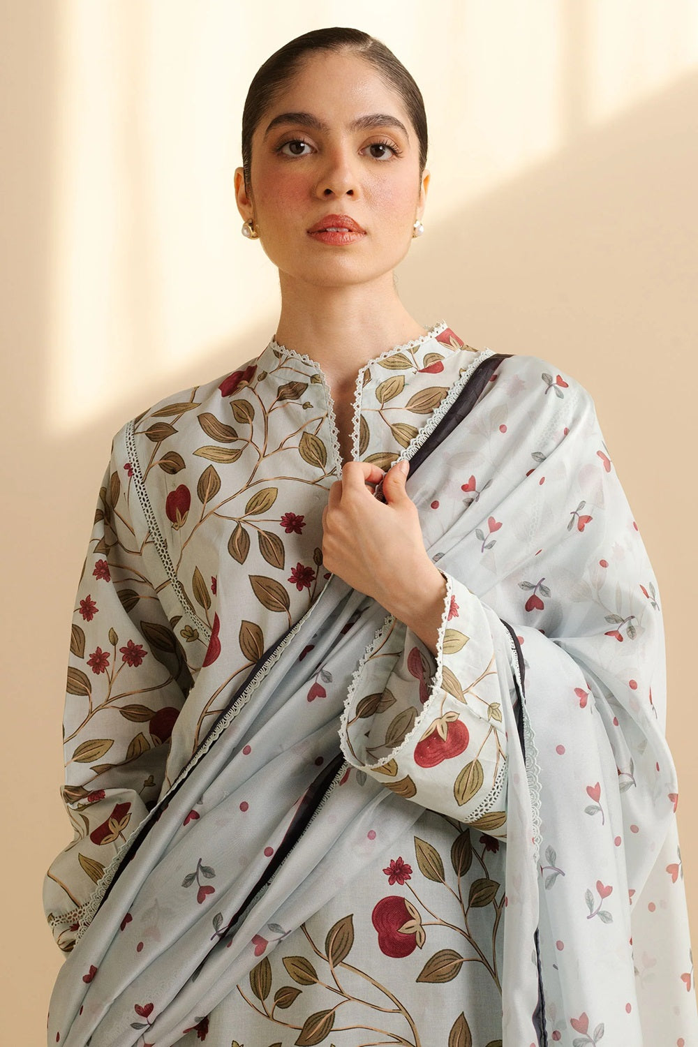 Original Factory Leftover Coco by Zara Shahjahan Digital Print Lawn - Rey-7B - TC-1303