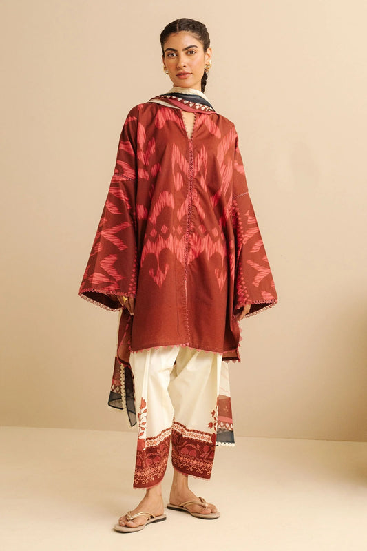 Original Factory Leftover Coco by Zara Shahjahan Digital Print Lawn - Sila-6A - TC-1304