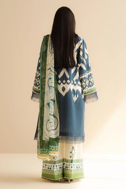 Original Factory Leftover Coco by Zara Shahjahan Digital Print Lawn - Sila-6B - TC-1305