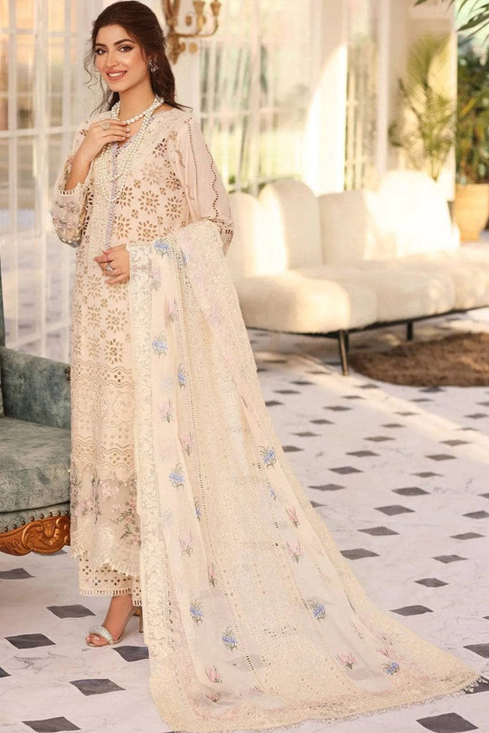 Elaf Festive Chikankari Lawn - ELC-07 HARMONY - TC-367