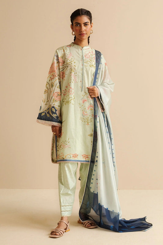 Original Factory Leftover Coco by Zara Shahjahan Digital Print Lawn - Vara-8A - TC-1301