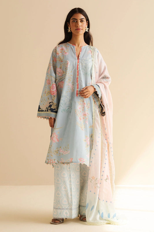 Original Factory Leftover Coco by Zara Shahjahan Digital Print Lawn - Vara-8B - TC-1300