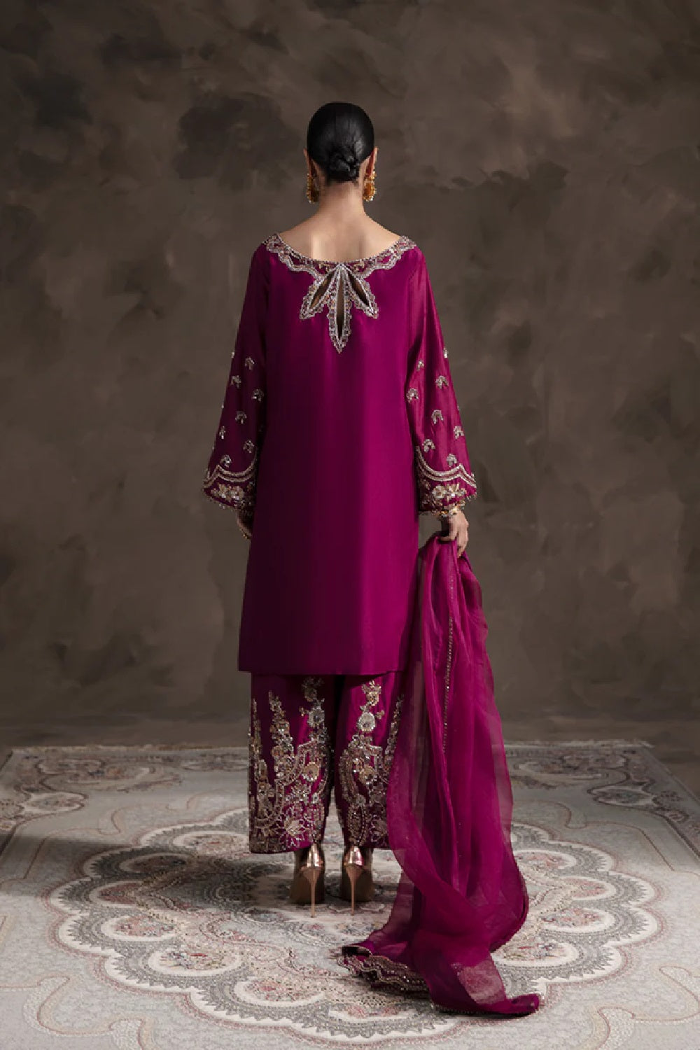 Abeera Usman - Irina Burgundy Luxury Formal - TC-1440