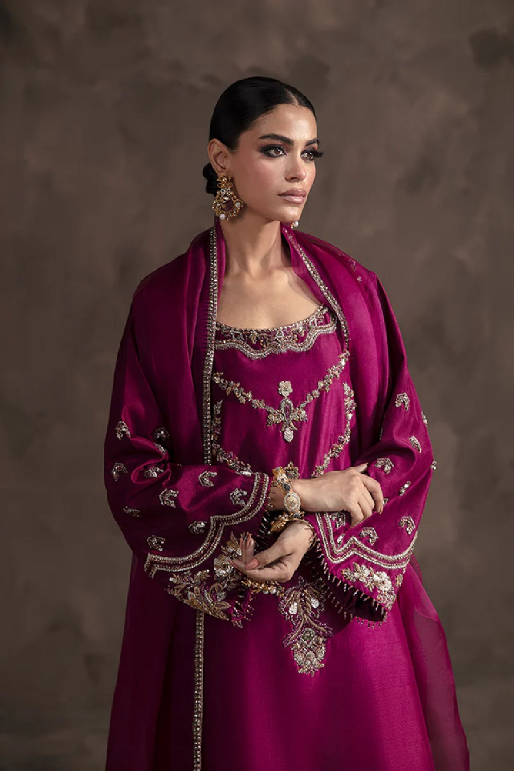 Abeera Usman - Irina Burgundy Luxury Formal - TC-1440
