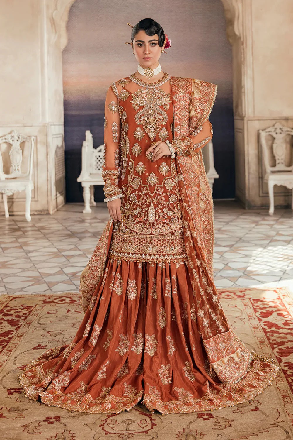 Afrozeh Rangreza Embroidered Bridal Collection - TC-1449