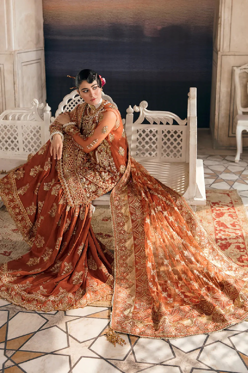 Afrozeh Rangreza Embroidered Bridal Collection - TC-1449