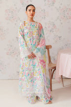 Afrozeh Vanilla-The Floral Charm Lawn V-1 '2024 - TC-751