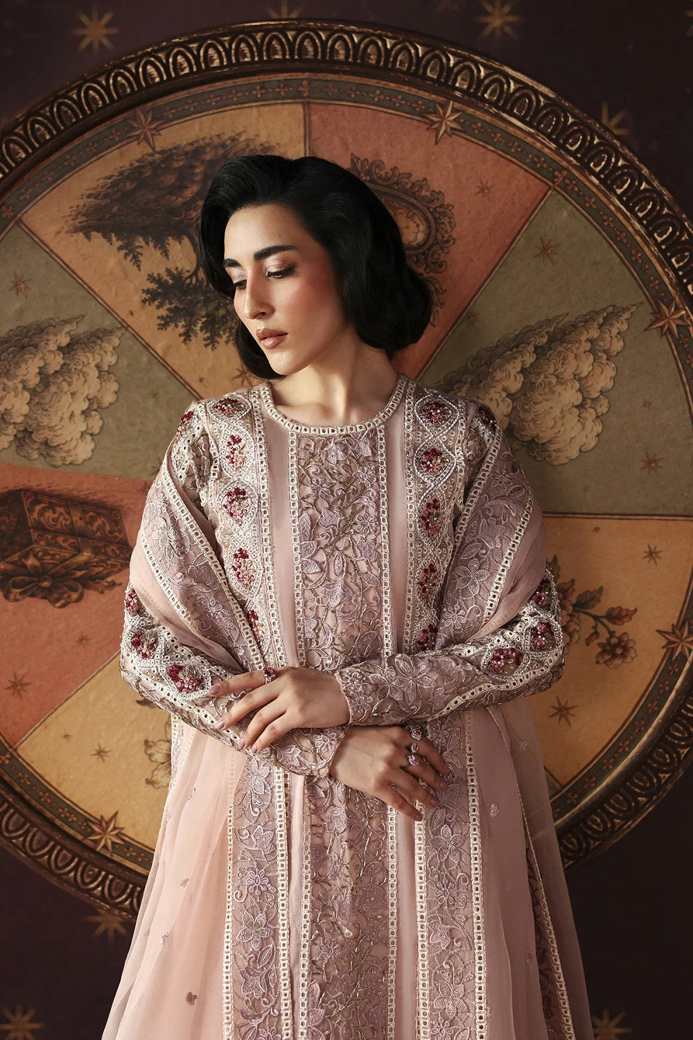 Afrozeh La Fuchsia Luxury Wedding Festive Collection | HERMIT - TC-1827