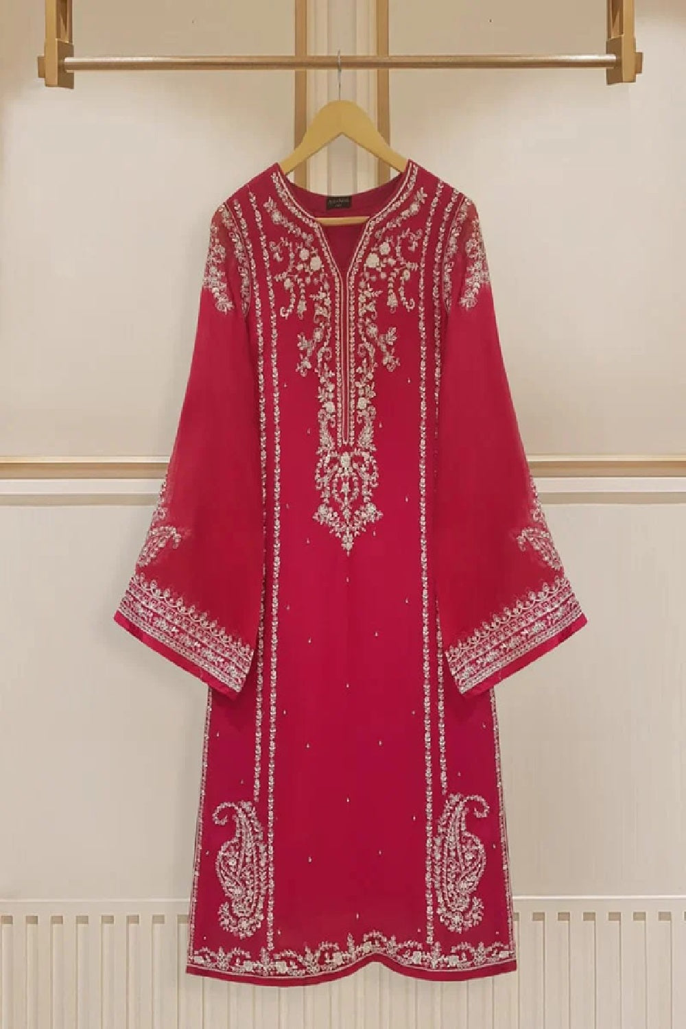 Agha Noor (Stitched) 2Pc 100% Bamber Pure Chiffon Heavily Embroidered - TC-1187
