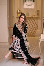 Aneelas Luxury Velvet Embroidered Formal - SM-01 - TC-1446