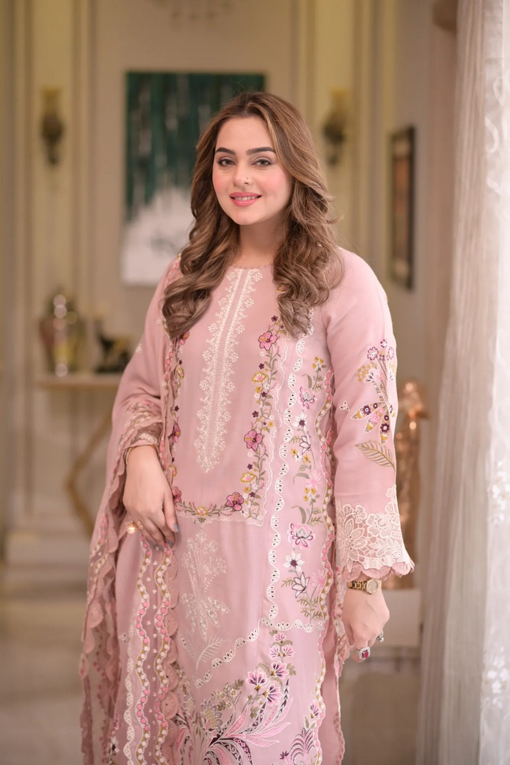 Aneelas – WLUX-10-A Luxury Chikankari Lawn Edition  – TC-1488