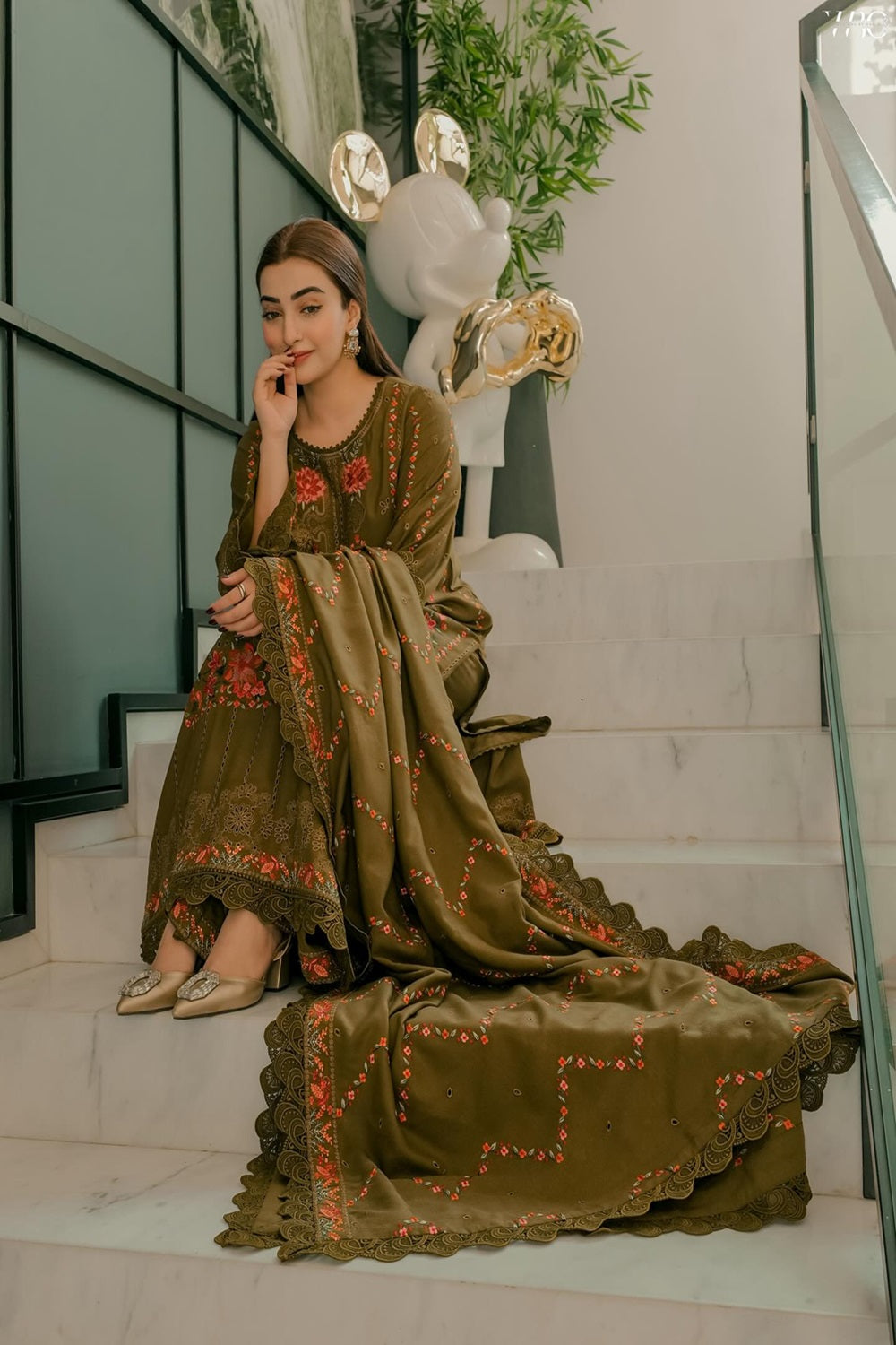 Aneelas  Luxury Chikankari Lawn Edition  TC-1493  Trendz Collection