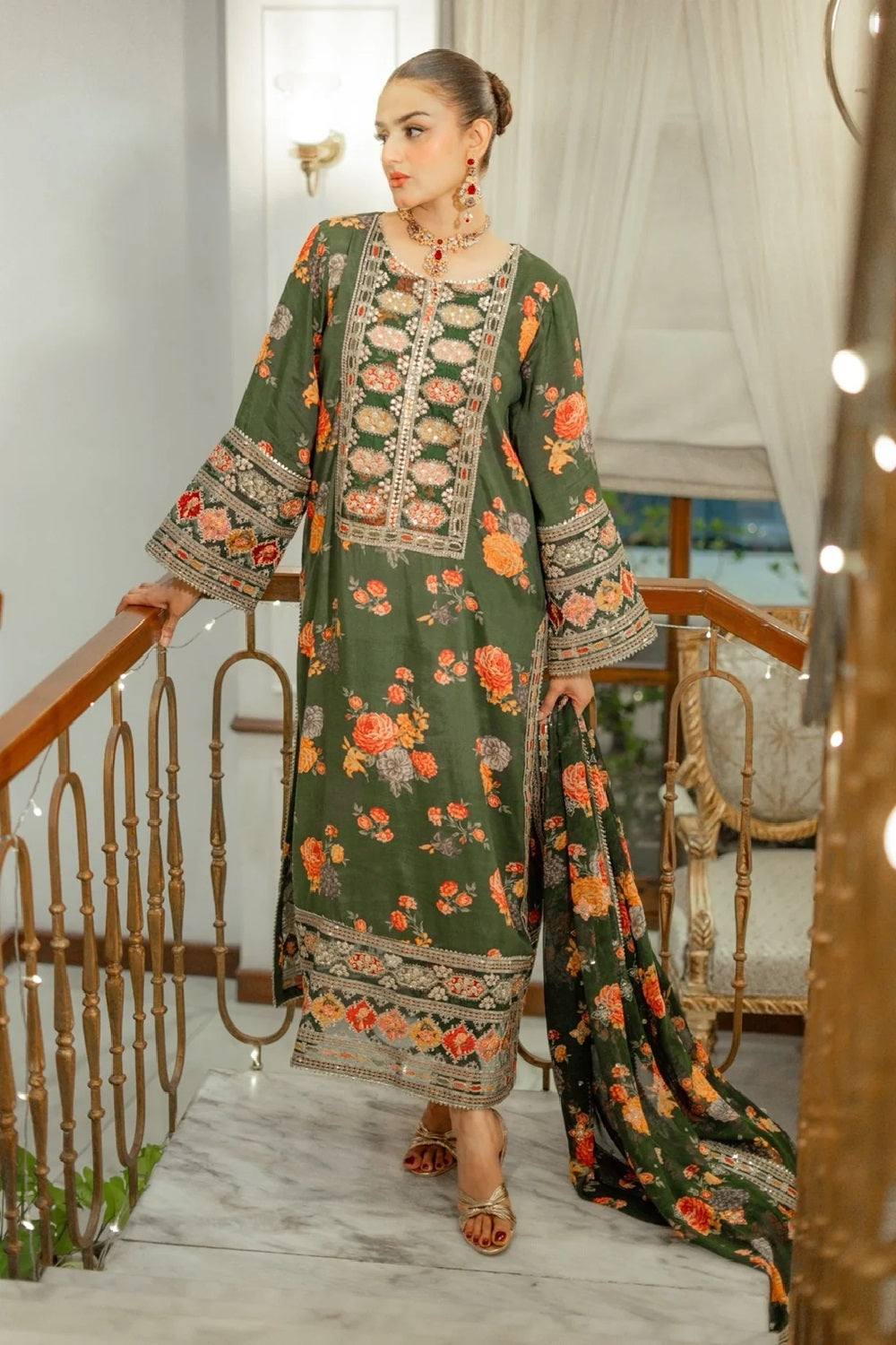 ANEELA’s Silk Green – LUX15 | Luxury Silk Collection 2025 - TC-1404