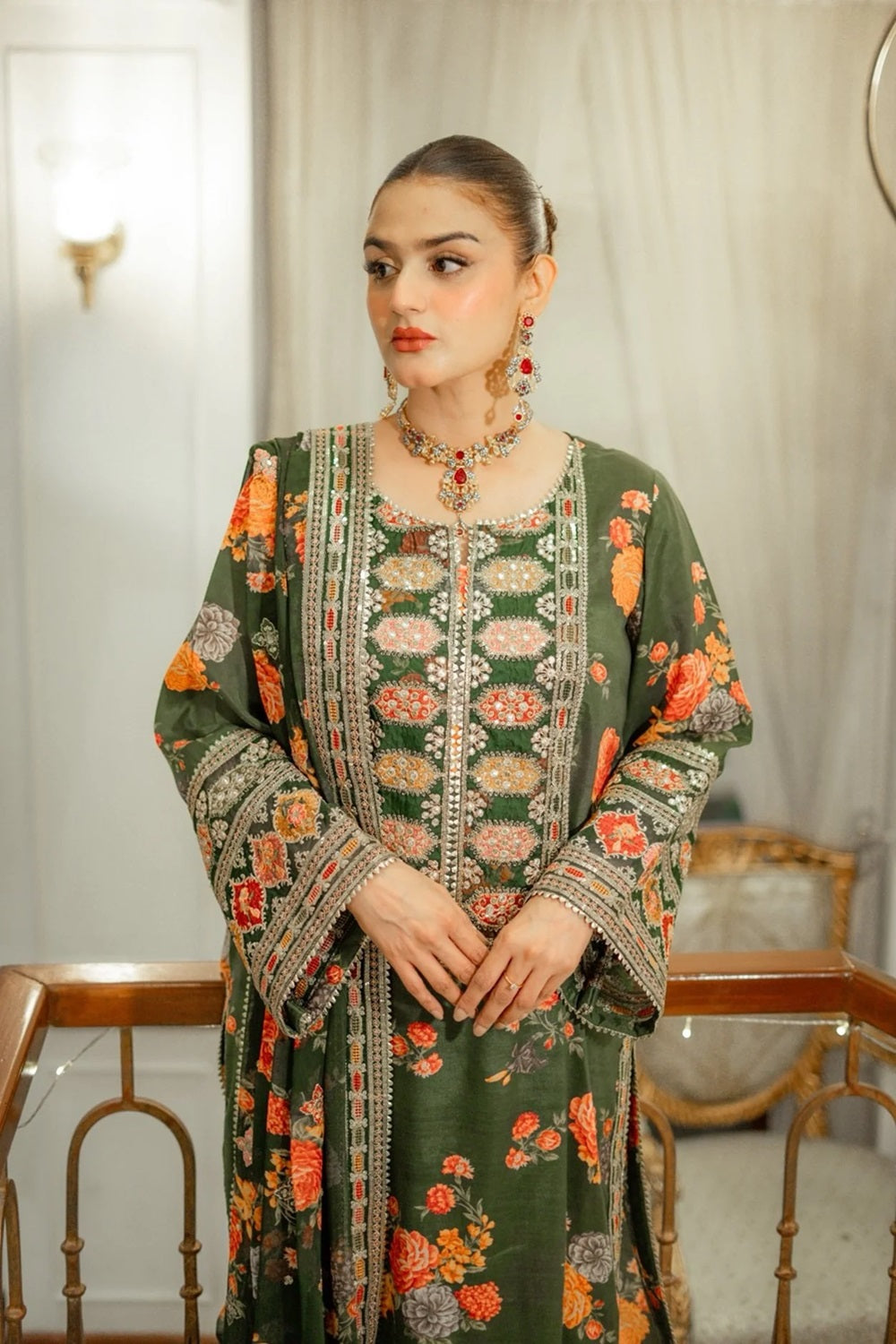 ANEELA’s Silk Green – LUX15 | Luxury Silk Collection 2025 - TC-1404
