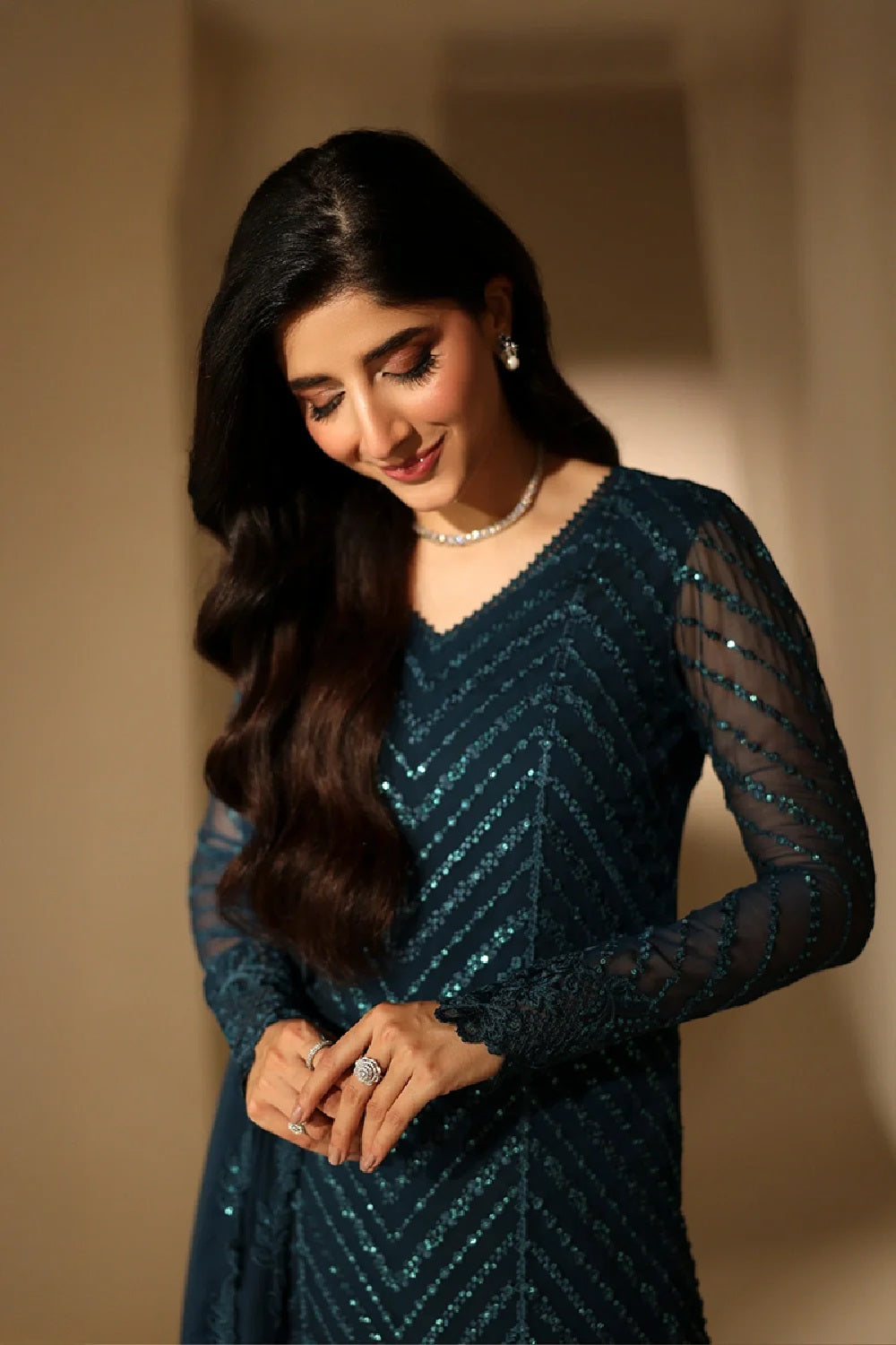 Azure Euphoria LUXE Luxury Embroidered Chiffon Edit'26 - TC-1637