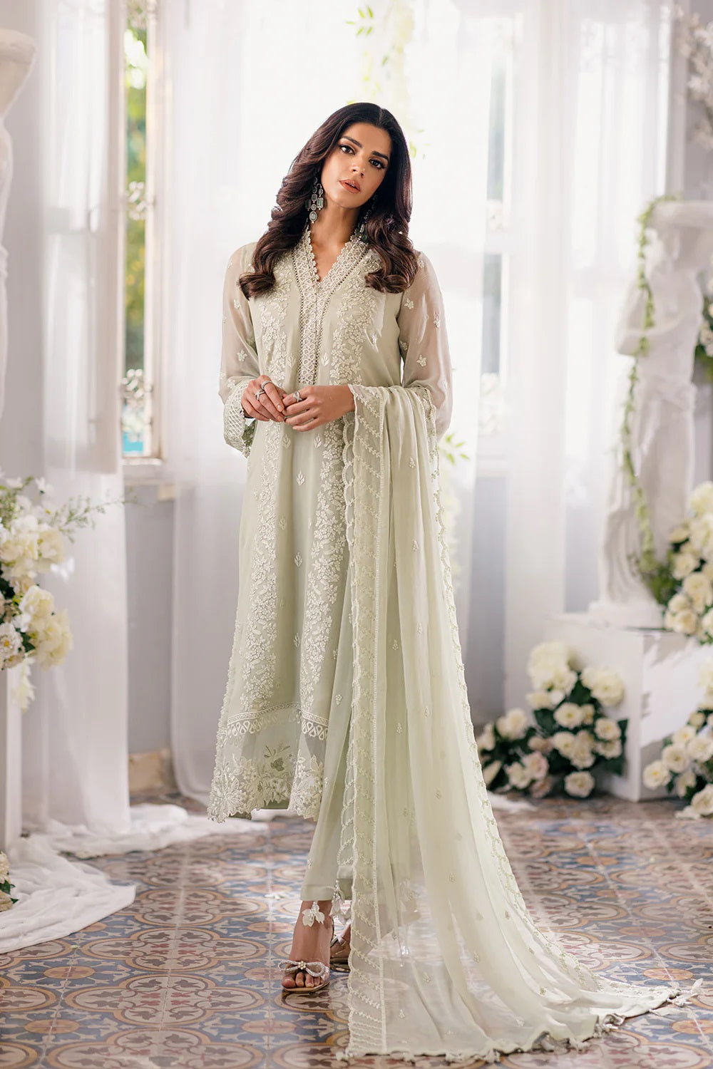 Azure | Ensembles Embroidered Formals | Enchanted Moss | TC-901