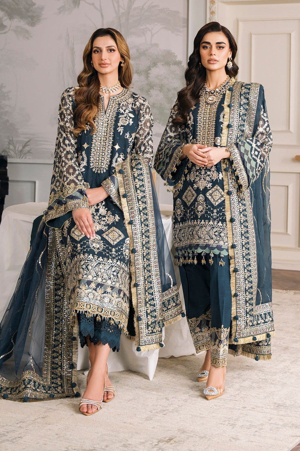 Baroque Embroidered Lawn Edition'25 - CH12-01 - TC-1094