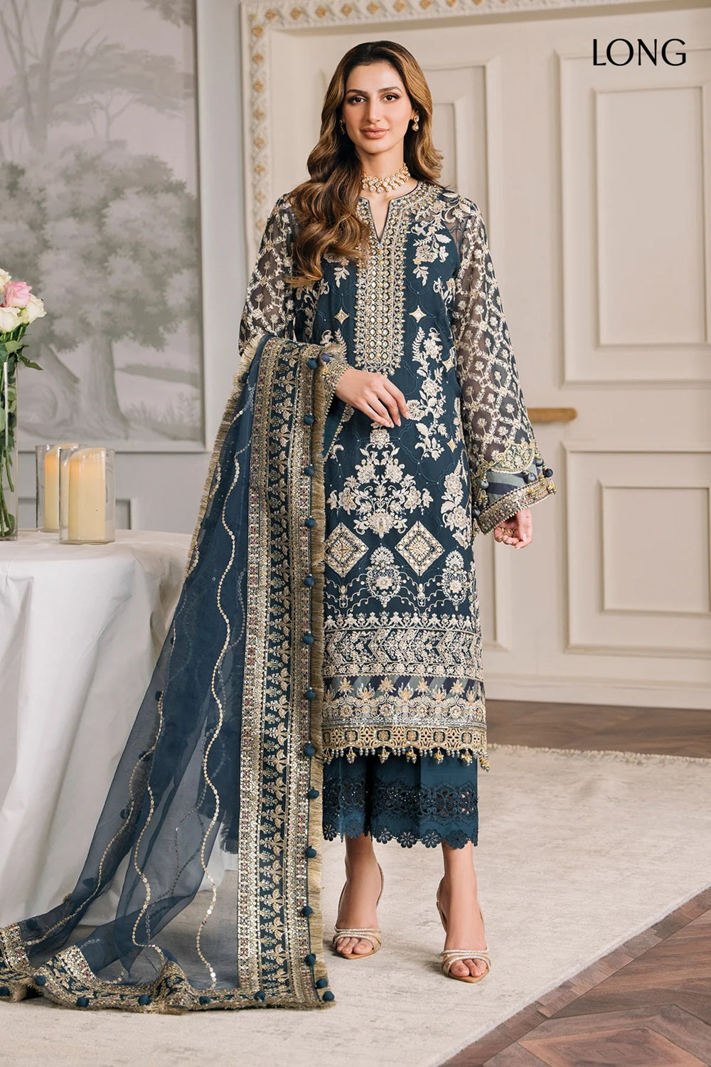 BAROQUE - CHANTELLE EMBROIDERED CHIFFON COLLECTION'24 - CH12-01 - TC-822