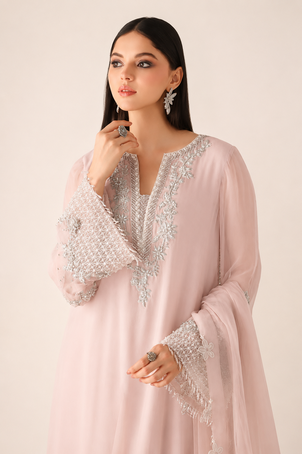 Baroque Luxury Embroidered Chiffon Edit'26 PR-1154 - TC-1562