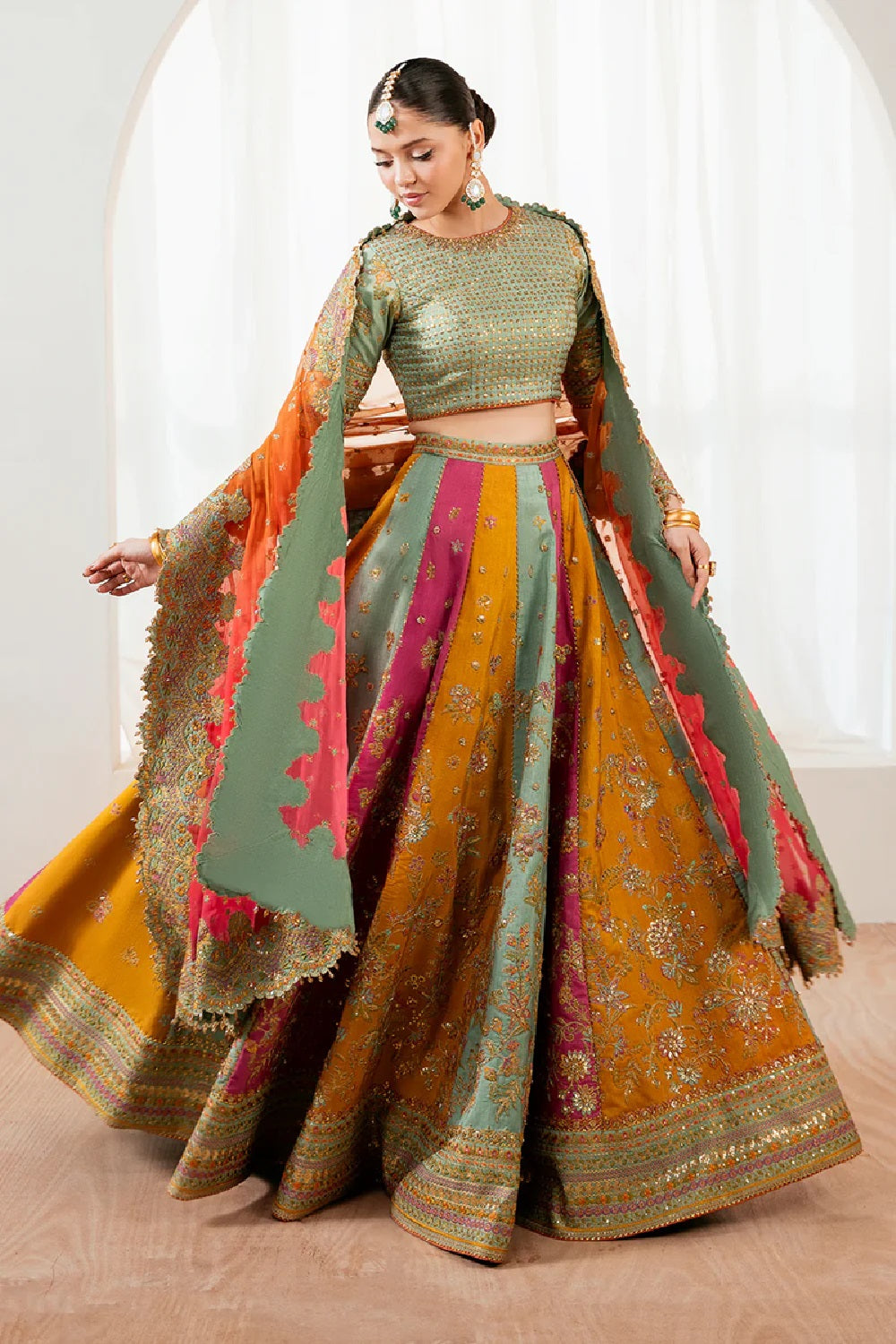 Baroque Luxury Embroidered Silk Maxi SF-4036 - TC-1406