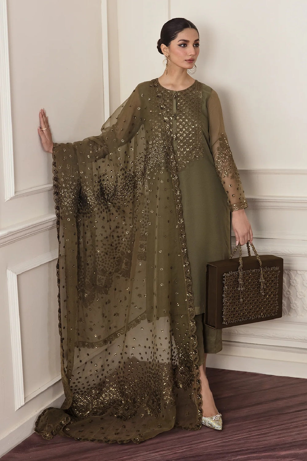 Baroque UF-295 Luxury Embroidered Chiffon Edit'26 - TC-1587