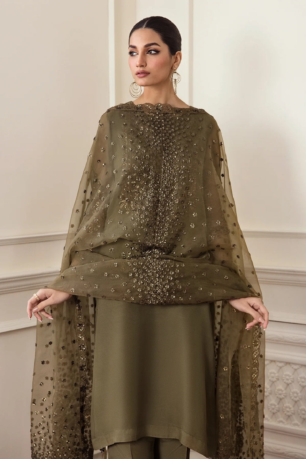 Baroque UF-295 Luxury Embroidered Chiffon Edit'26 - TC-1587