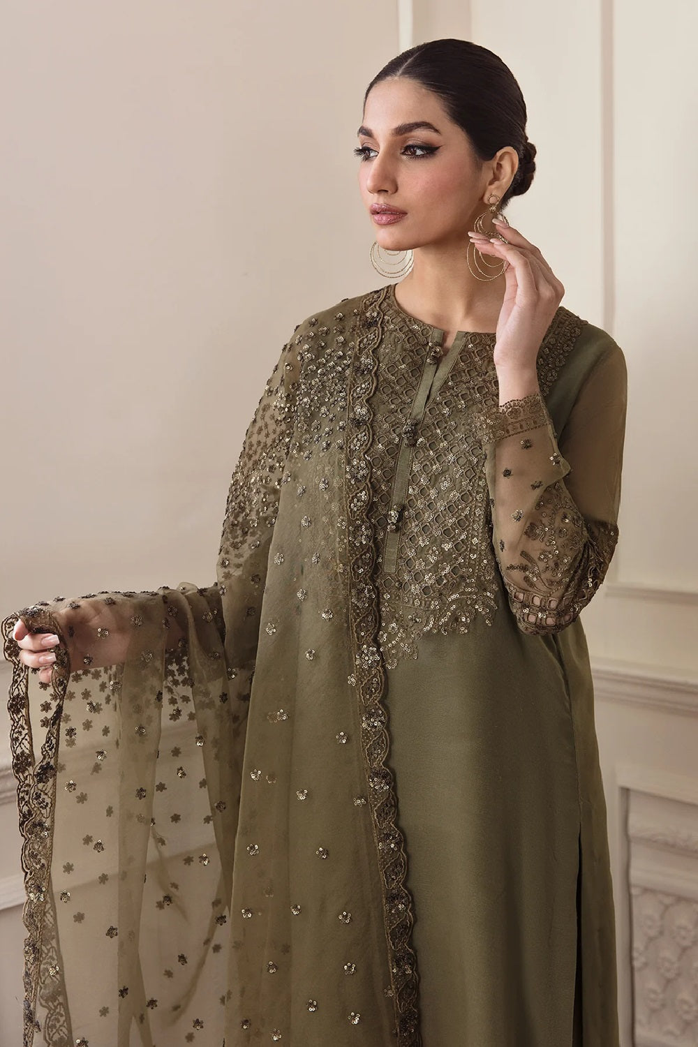 Baroque UF-295 Luxury Embroidered Chiffon Edit'26 - TC-1587