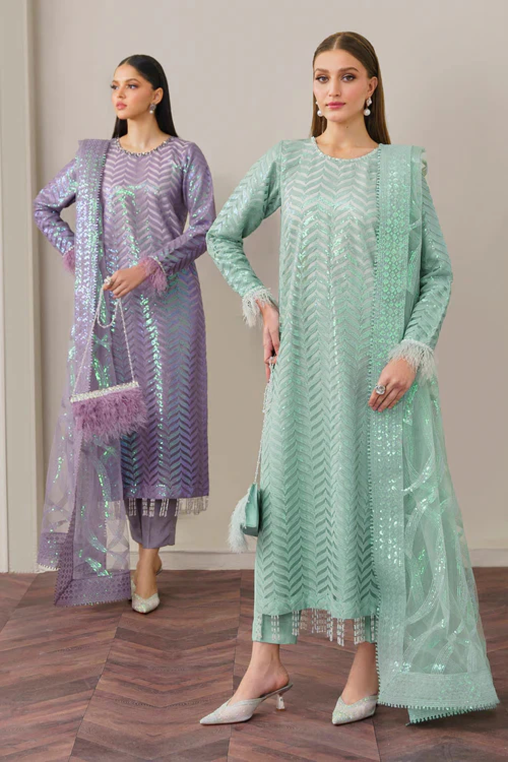 Baroque Exclusive Formal Embroidered Net UF-516 - TC-1415