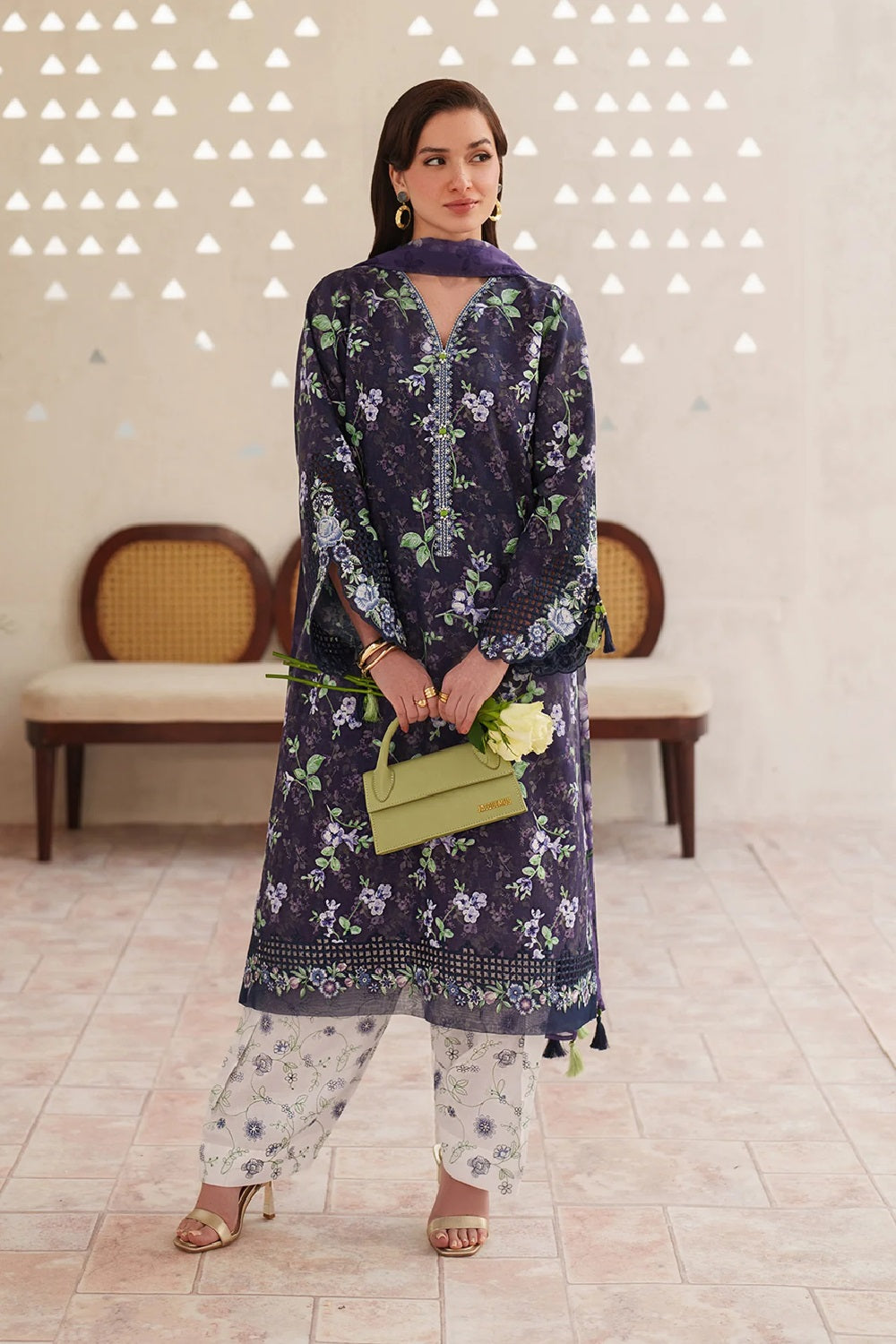 Baroque Printed Embroidered Lawn SF-4405 - TC-1583