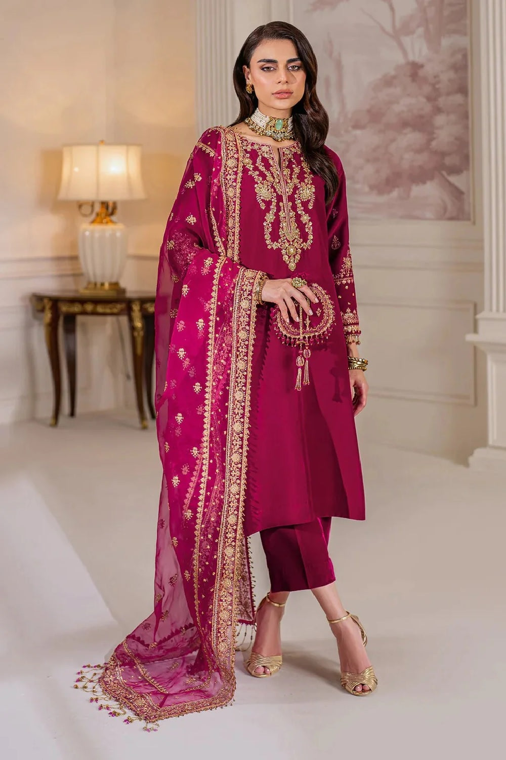 Baroque Luxury Velvet Embroidered Edition BQU-PR-1020 - TC-1464