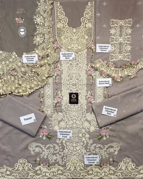 Elaf Premium - Luxury Lawn Edition' 25 - ELM-1A RAHA - TC-1481
