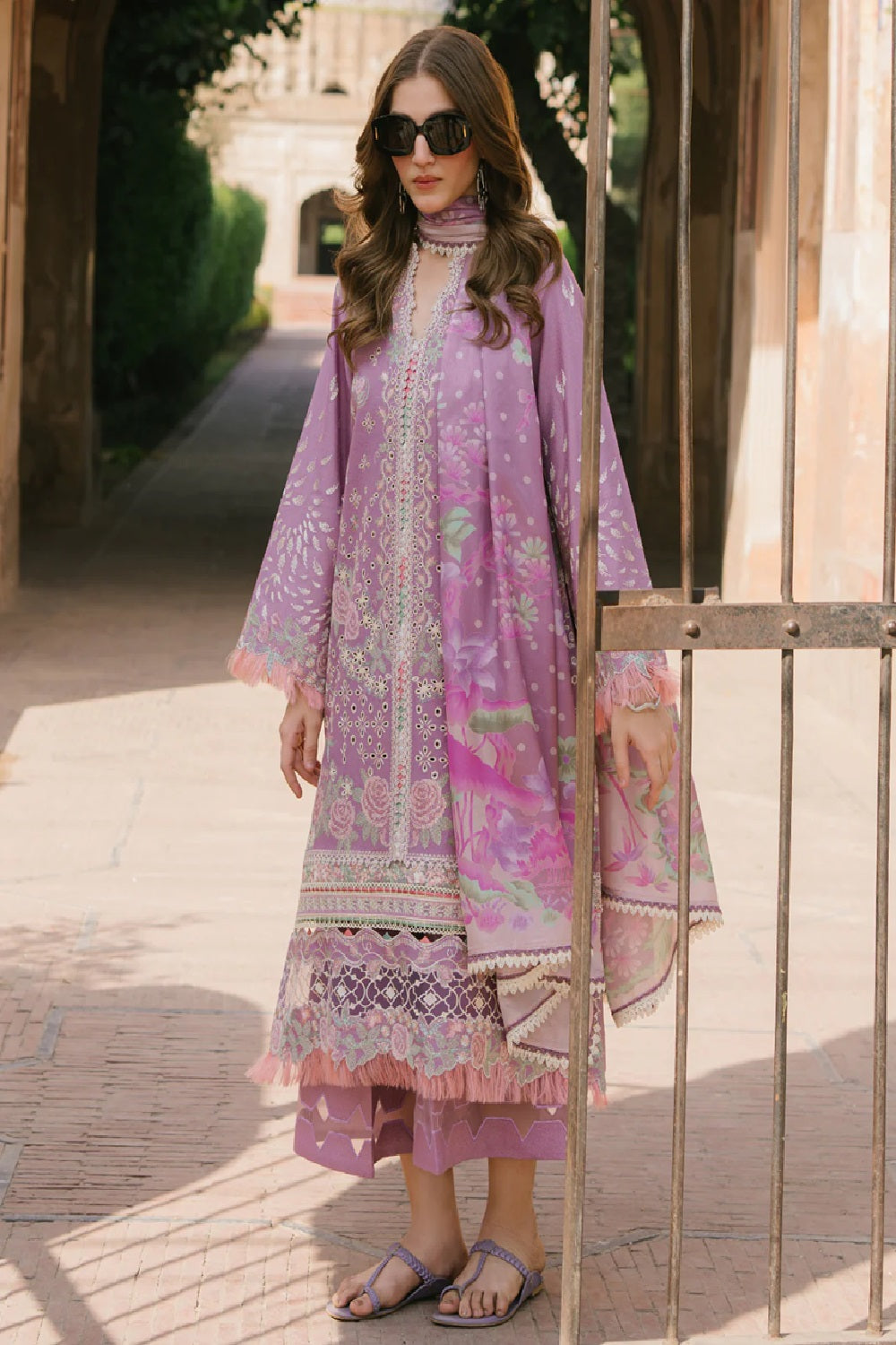 Gulabi Baagh By Bin Ilyas Luxury Embroidered Lawn Edition'25 155 A - TC-1195