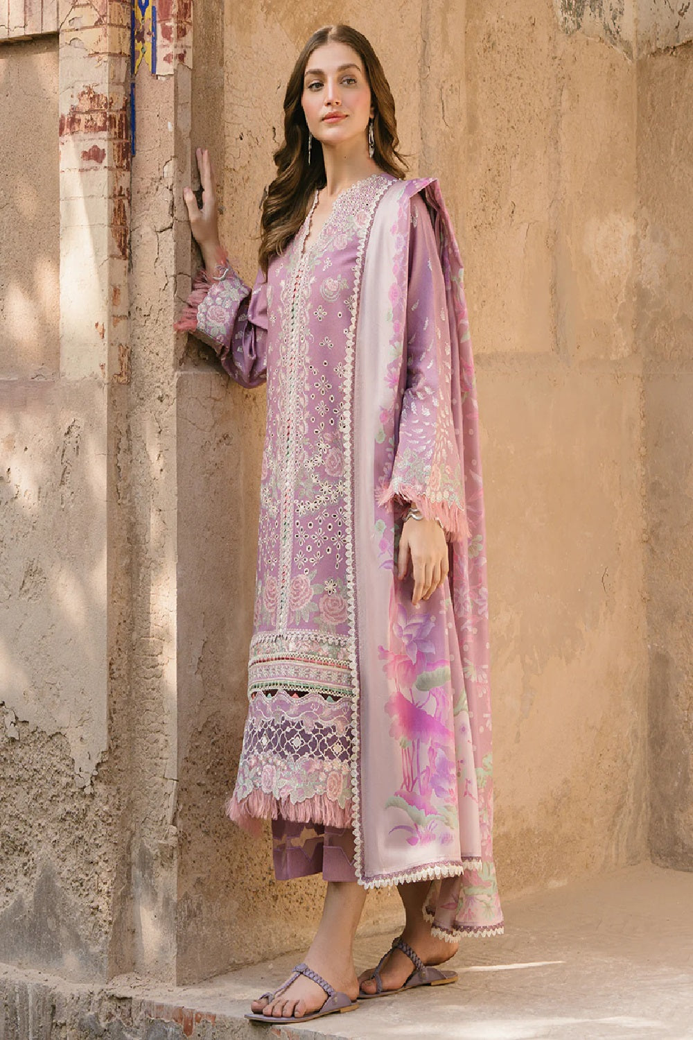 Gulabi Baagh By Bin Ilyas Luxury Embroidered Lawn Edition'25 155 A - TC-1195